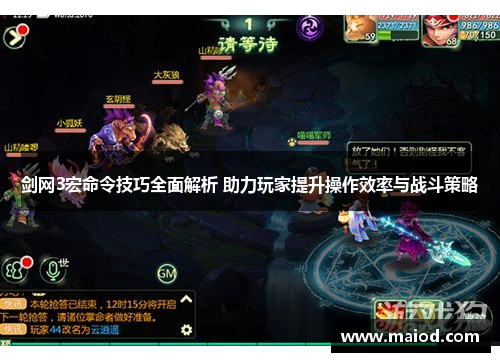 剑网3宏命令技巧全面解析 助力玩家提升操作效率与战斗策略